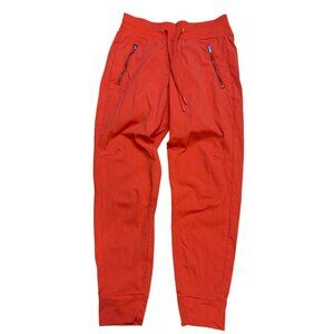 Athleta Trekkie North Orange Jogger Pants Zip Pocket Stretch Nylon Athletic 0